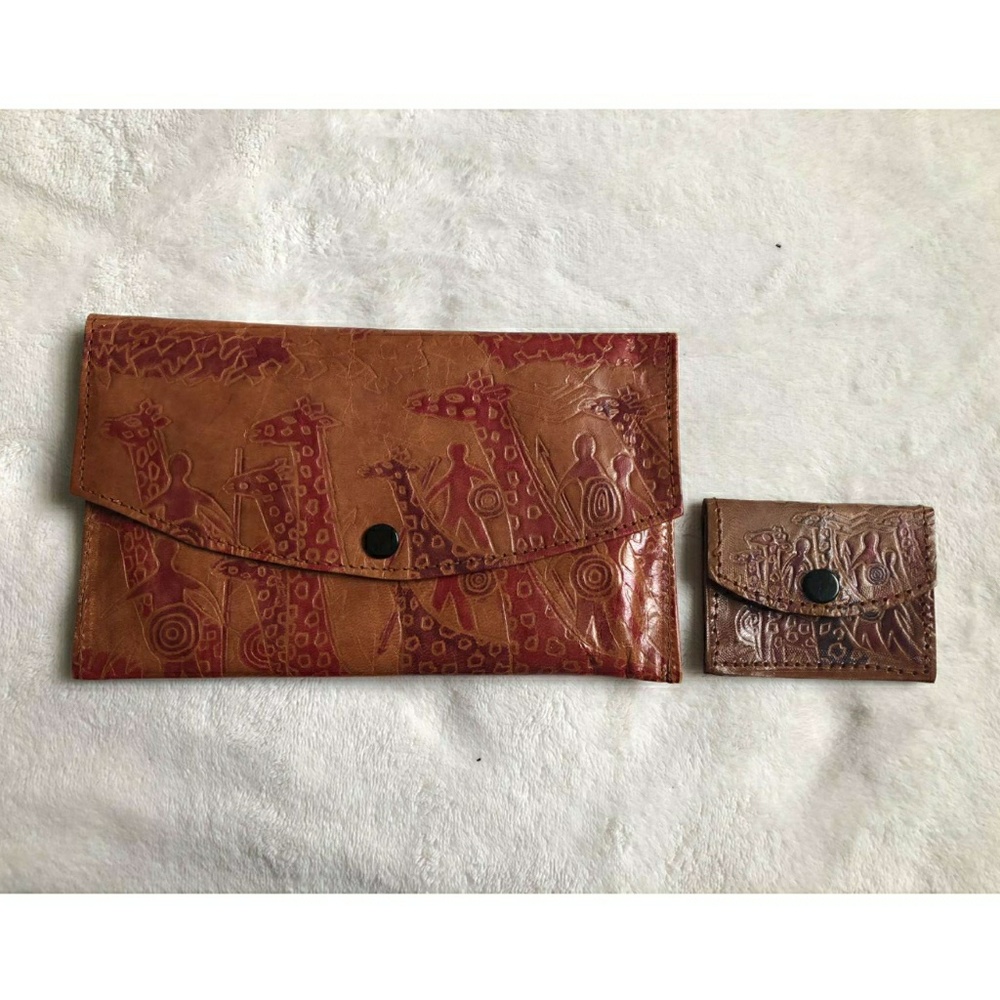 Small Giraffe African Style Hand Bag + Coin Purse